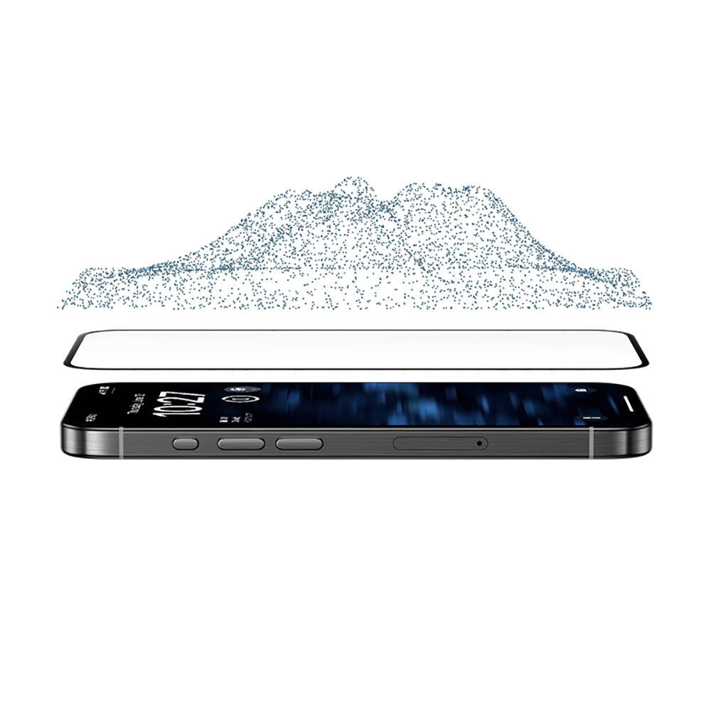 iPhone 14 Pro Max / 15 Plus / 16 Plus uyumlu Benks Glass Warrior Safir Coating 0.3mm Cam Ekran Koruyucu + Kolay Uygulama Aparatı