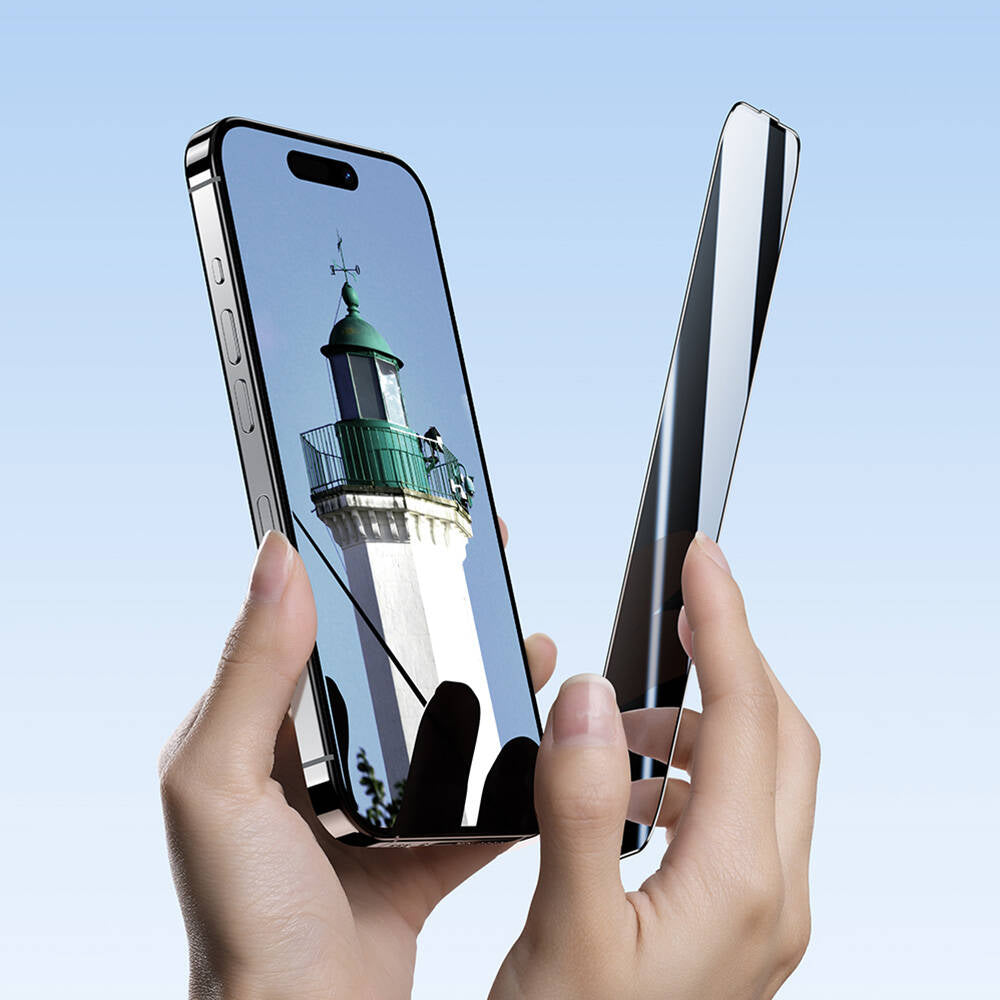 iPhone 14 Pro Max / 15 Plus / 16 Plus uyumlu Benks Ultra Shield 0.4mm Ekran Koruyucu + Kolay Uygulama Aparatlı