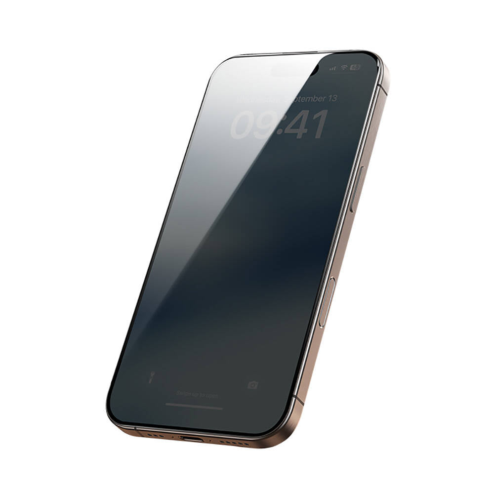 iPhone 14 Pro Max / 15 Plus / 16 Plus uyumlu Benks Ultra Shield 0.4mm Privacy Ekran Koruyucu + Kolay Uygulama Aparatlı