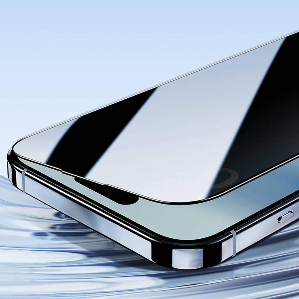 iPhone 14 Pro Max / 15 Plus / 16 Plus uyumlu Benks Ultra Shield 0.4mm Privacy Ekran Koruyucu + Kolay Uygulama Aparatlı