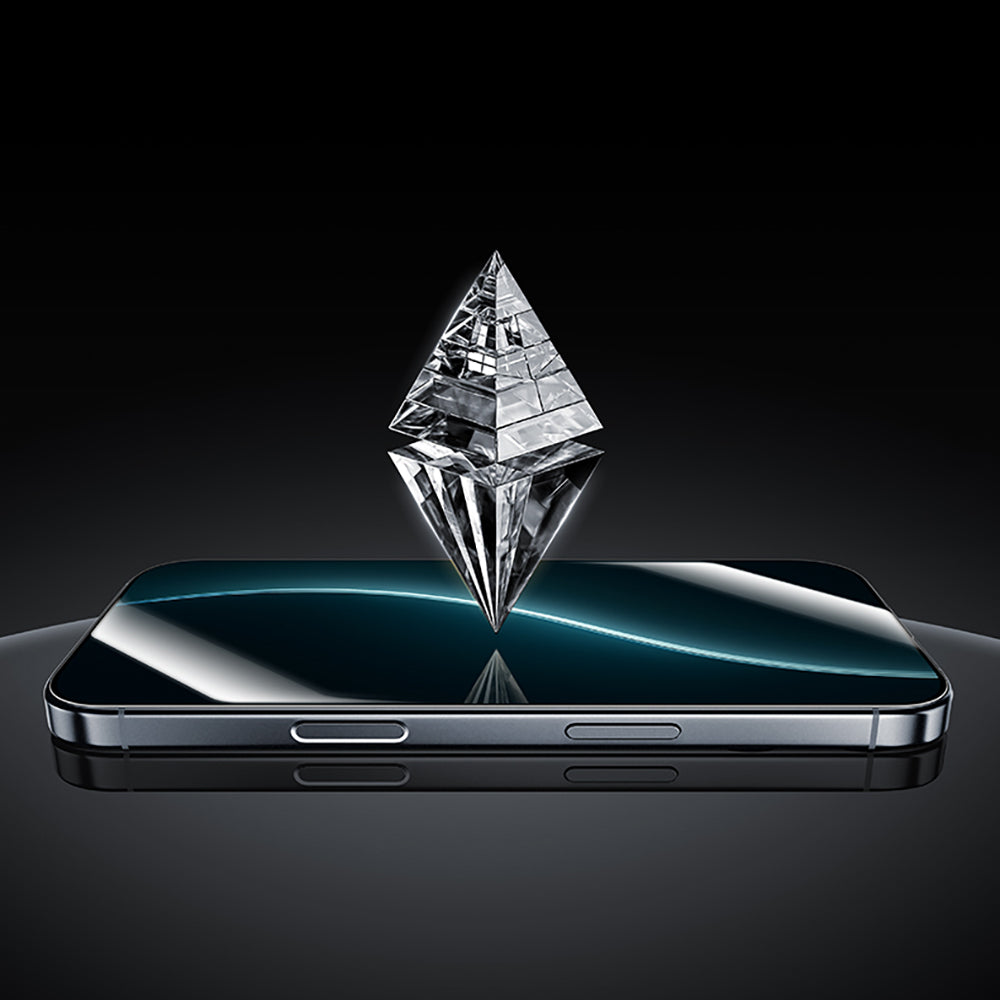 iPhone 16 Pro Benks Glass Warrior HD 0.3mm Ultra İnce 0.9mm Kenarları Güçlendirilmiş Cam Ekran Koruyucu + Kolay Uygulama Aparatlı