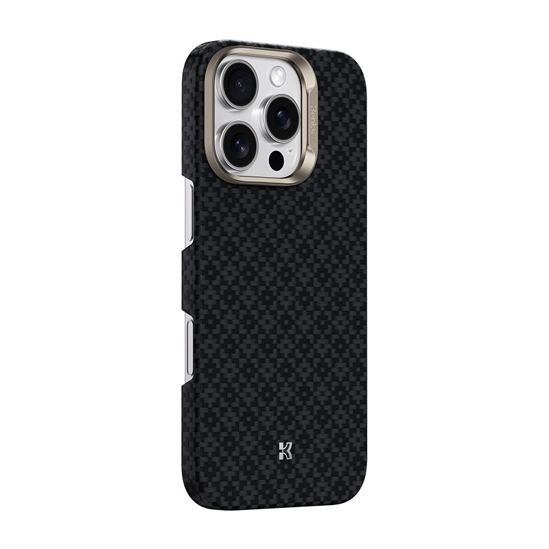 iPhone 16 Pro Kılıf M-Safe Şarj Özellikli Benks ArmorAir ArmorGrid Serisi Kevlar Kapak