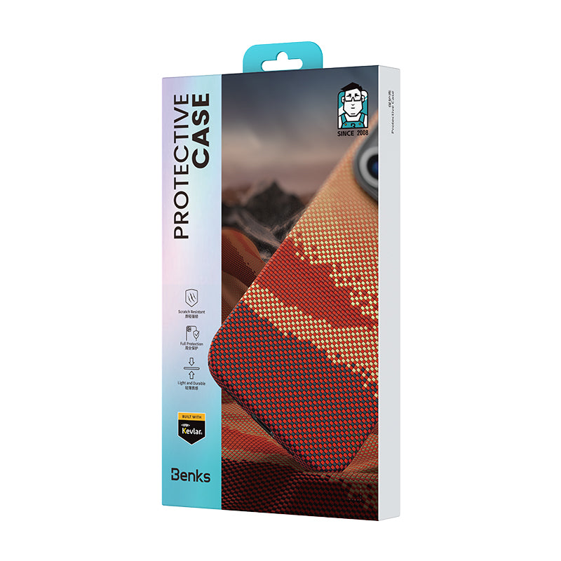 iPhone 16 Pro Kılıf Magsafe Şarj Özellikli Benks GoldenTide ArmorAir Kevlar Kapak