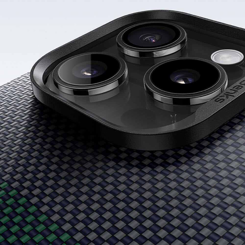 iPhone 16 Pro Kılıf Magsafe Şarj Özellikli Karbon Fiber Tasarımlı Benks Aurora ArmorAir Kevlar Kapak