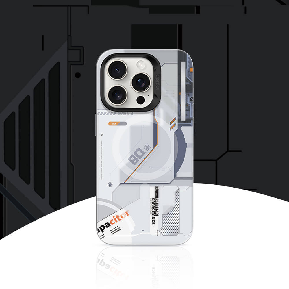 iPhone 16 Pro Kılıf MagSafe Şarj Özellikli Mekanik Tasarımlı Benks Perspective Serisi Kapak