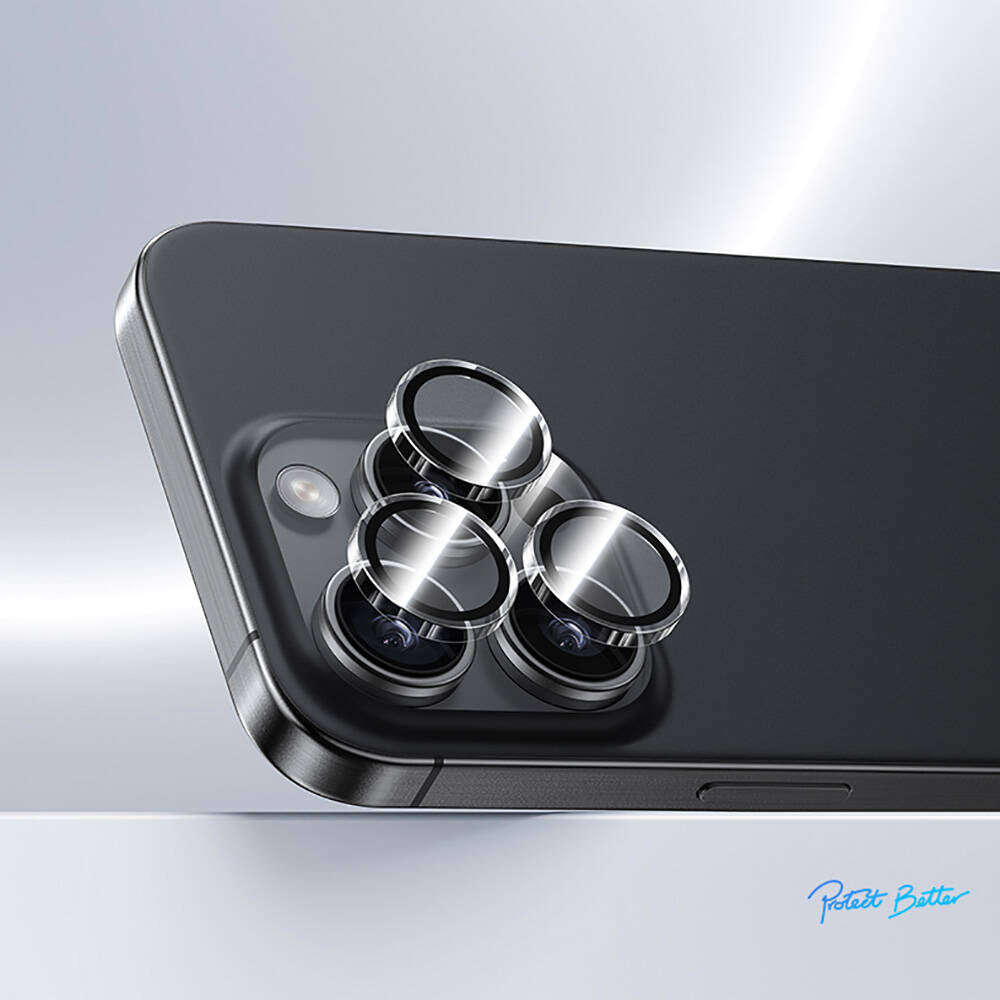 iPhone 16 Pro Max / 16 Pro uyumlu Benks AR Glass Warrior Transparan Premium Cam Kamera Lens Koruyucu