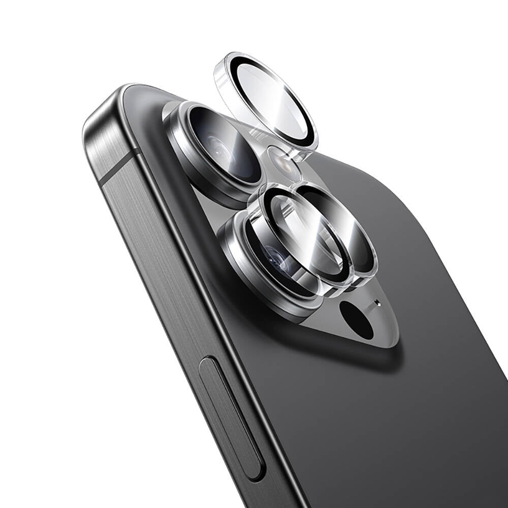 iPhone 16 Pro Max / 16 Pro uyumlu Benks AR Glass Warrior Transparan Premium Cam Kamera Lens Koruyucu