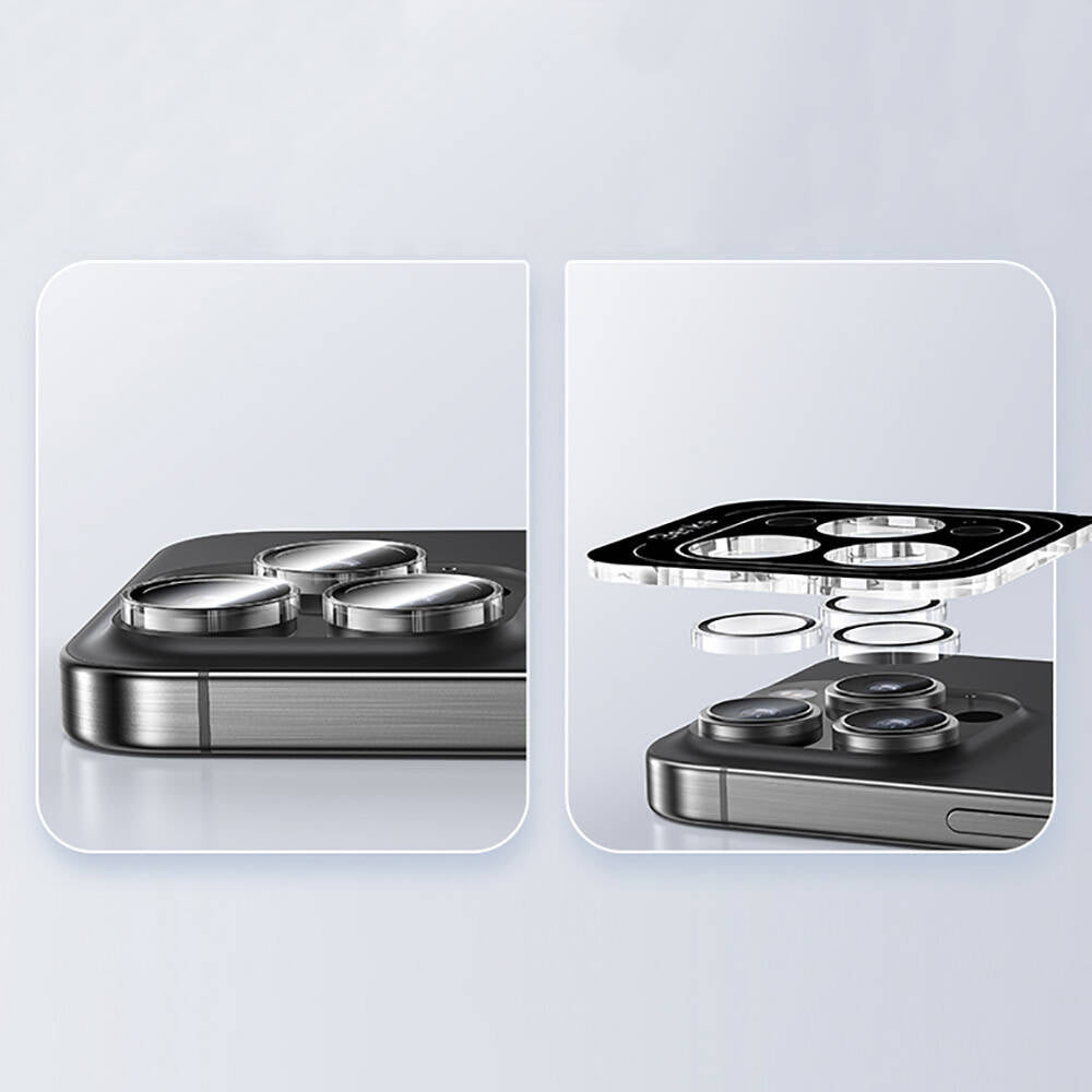 iPhone 16 Pro Max / 16 Pro Benks AR Glass Warrior Transparan Premium Cam Kamera Lens Koruyucu