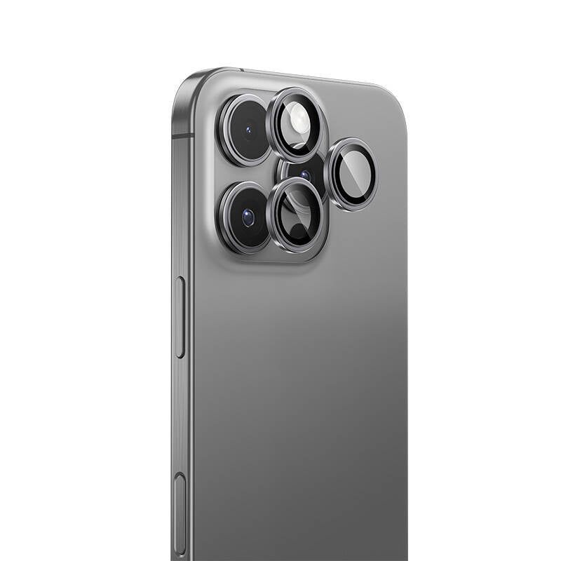 iPhone 16 Pro Max / 16 Pro uyumlu Benks Parlama Önleyici Glass Warrior Metal Kamera Lens Koruyucu