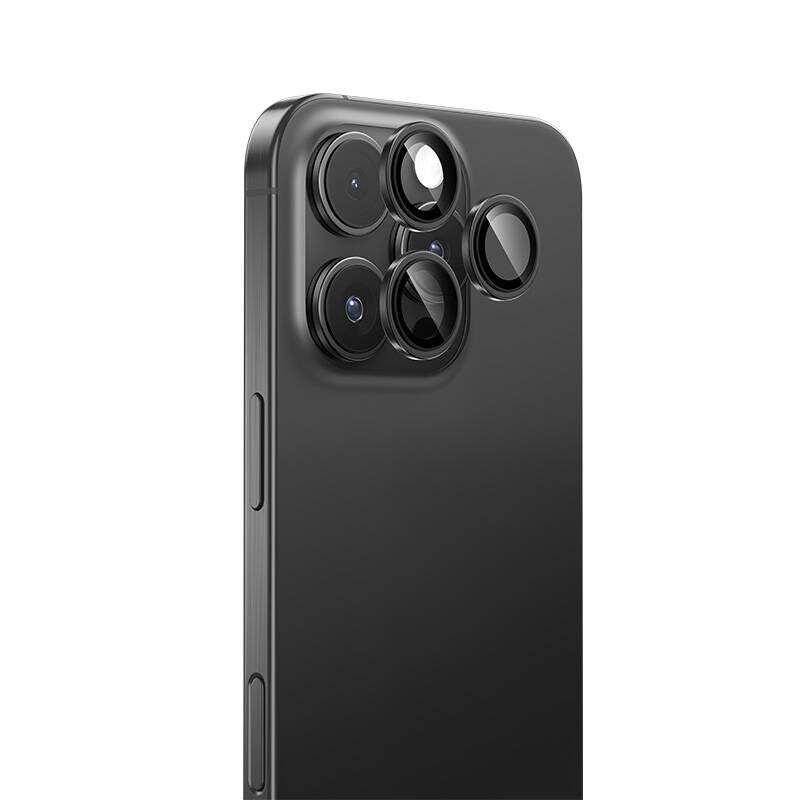 iPhone 16 Pro Max / 16 Pro uyumlu Benks Parlama Önleyici Glass Warrior Metal Kamera Lens Koruyucu