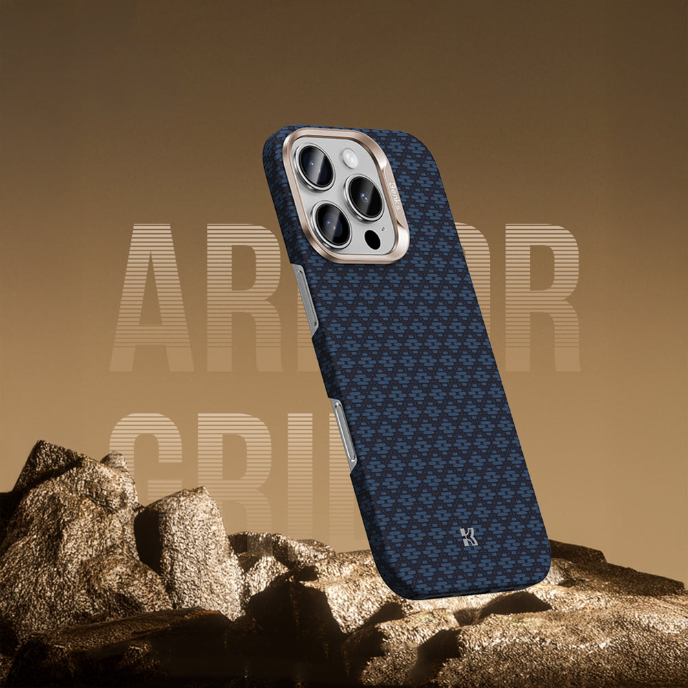 iPhone 16 Pro Max Kılıf M-Safe Şarj Özellikli Benks ArmorAir ArmorGrid Serisi Kevlar Kapak