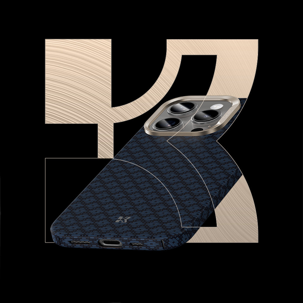 iPhone 16 Pro Max Kılıf M-Safe Şarj Özellikli Benks ArmorAir ArmorGrid Serisi Kevlar Kapak