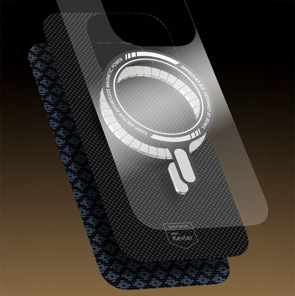 iPhone 16 Pro Max Kılıf M-Safe Şarj Özellikli Benks ArmorAir ArmorGrid Serisi Kevlar Kapak