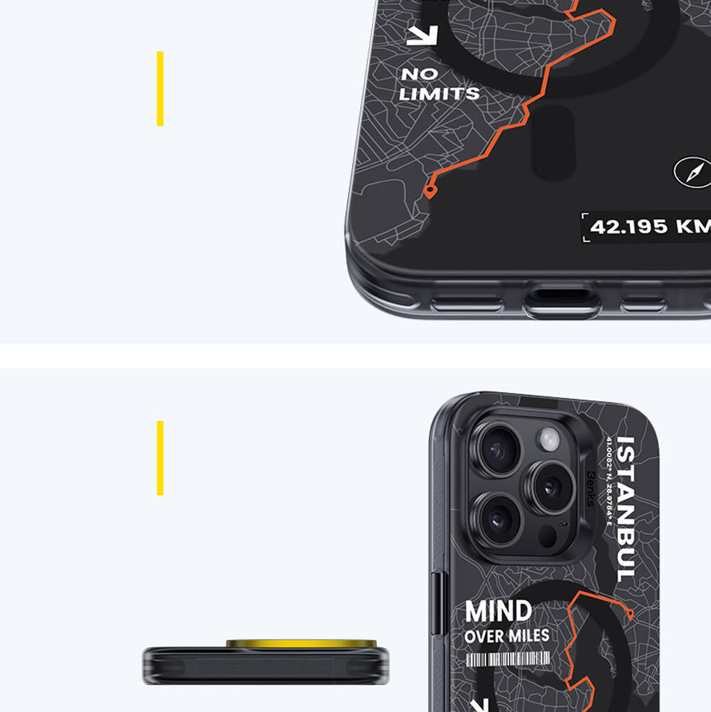 iPhone 16 Pro Max Kılıf Magsafe Şarj Özellikli Benks City Serisi Kapak