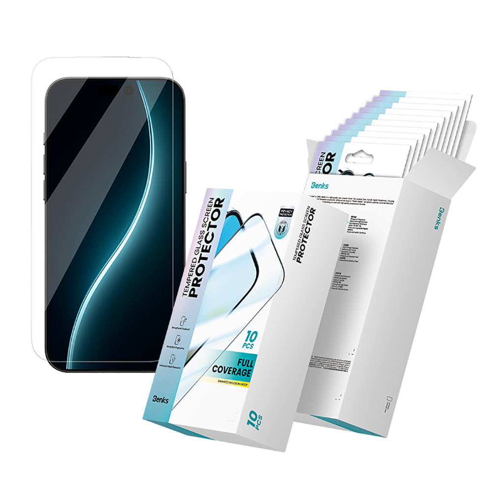 iPhone 17 Air Hidrofobik Ve Oleofobik Özellikli Benks 0.3mm Privacy Air Shield Ekran Koruyucu 10'lu Paket