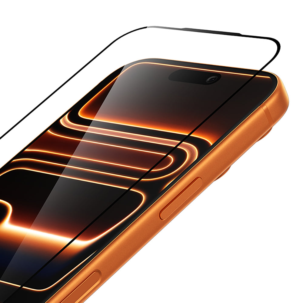 iPhone 16 Pro / 17 uyumlu Benks Glass Warrior 2.0 AR-EZFita Cam Ekran Koruyucu + Kolay Uygulama Aparatı