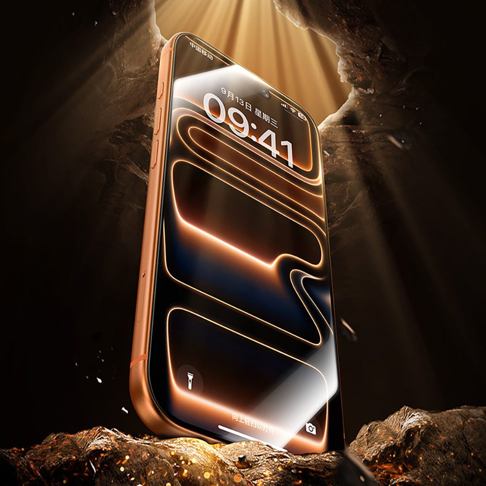 iPhone 16 Pro / 17 uyumlu Benks Glass Warrior 2.0 AR-EZFita Cam Ekran Koruyucu + Kolay Uygulama Aparatı