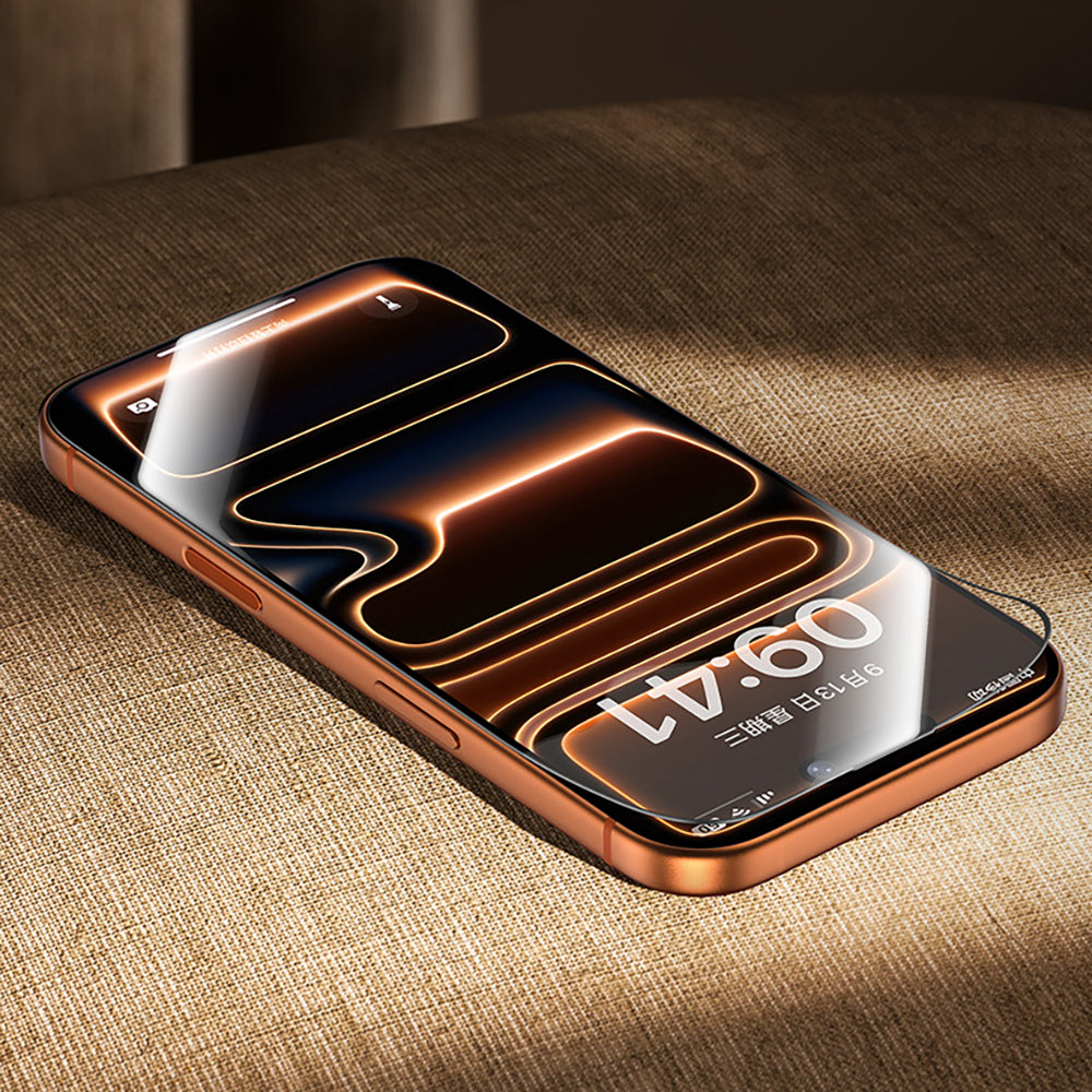iPhone 16 Pro / 17 uyumlu Benks Glass Warrior 2.0 AR-EZFita Cam Ekran Koruyucu + Kolay Uygulama Aparatı