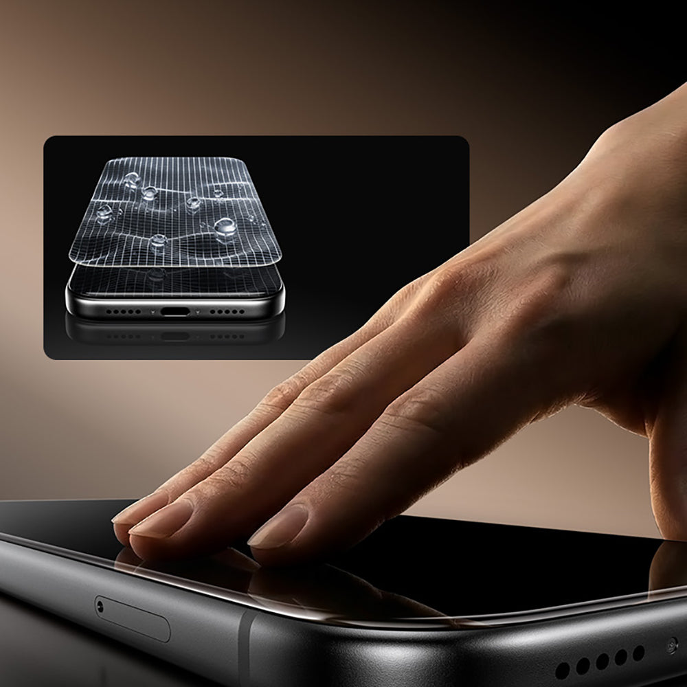 iPhone 16 Pro / 17 uyumlu Benks OmniWarrior Anti-Drop Eye-Friendly Cam Ekran Koruyucu + Kolay Uygulama Aparatlı