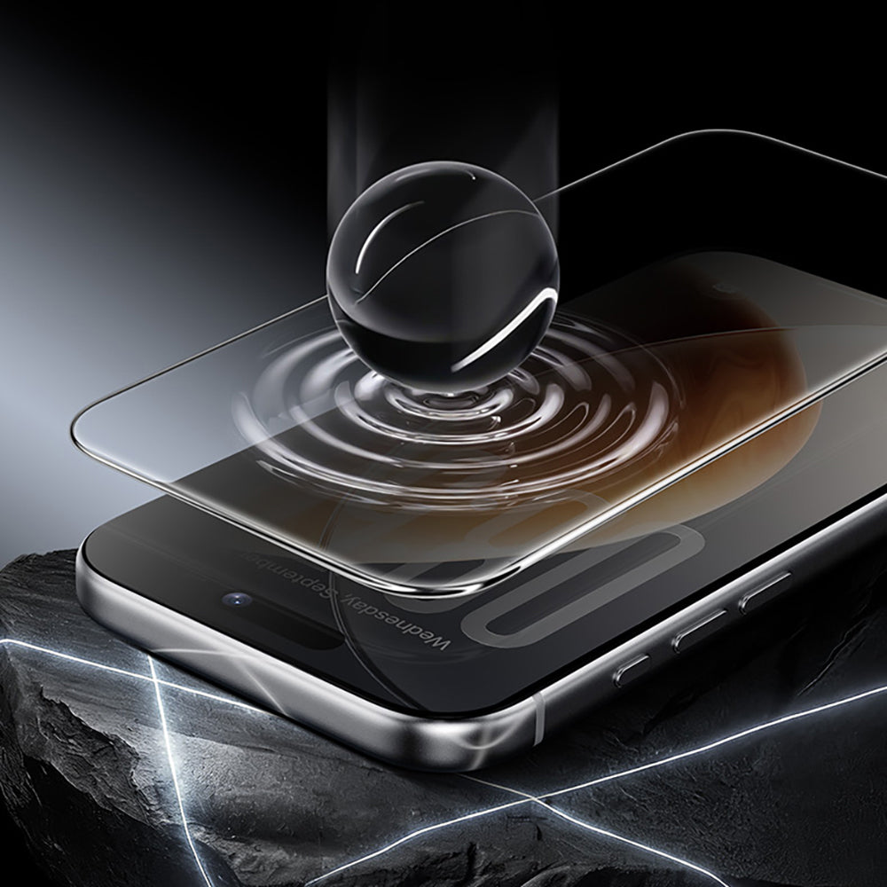 iPhone 16 Pro / 17 uyumlu Benks OmniWarrior Anti-Drop Privacy Cam Ekran Koruyucu + Kolay Uygulama Aparatlı