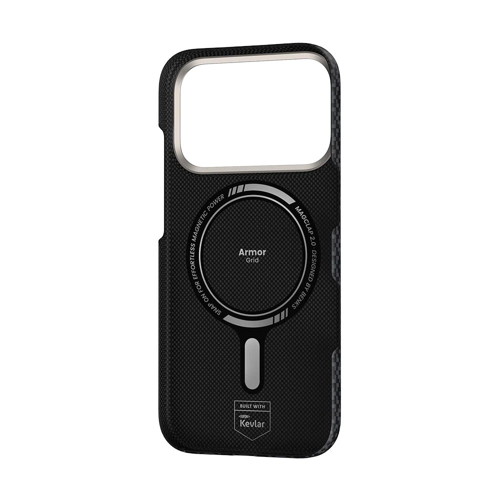 iPhone 17 Pro Kılıf M-Safe Şarj Özellikli Benks ArmorAir ArmorGrid Serisi Kevlar Kapak