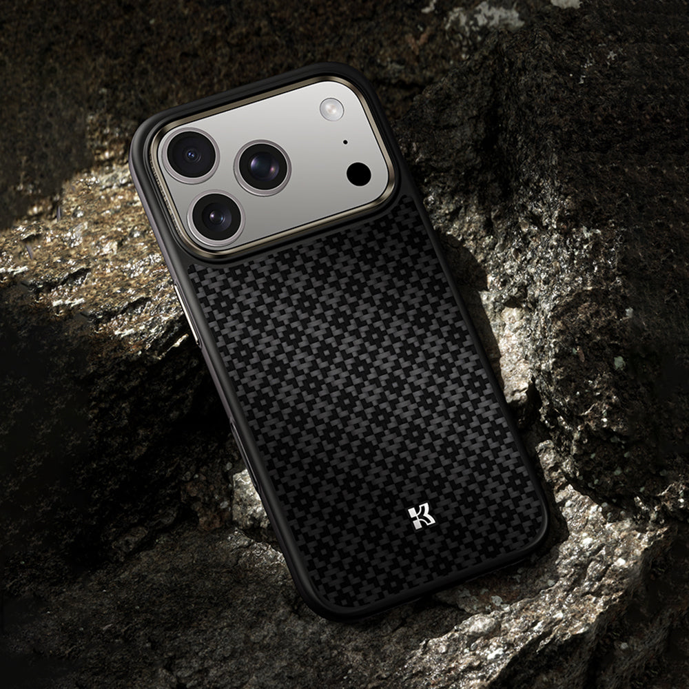 iPhone 17 Pro Kılıf M-Safe Şarj Özellikli Benks ArmorPro ArmorGrid Serisi Kevlar Kapak