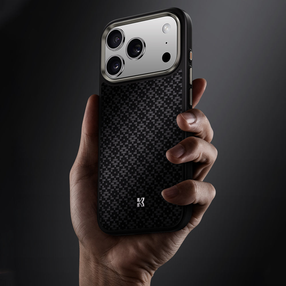 iPhone 17 Pro Kılıf M-Safe Şarj Özellikli Benks ArmorPro ArmorGrid Serisi Kevlar Kapak