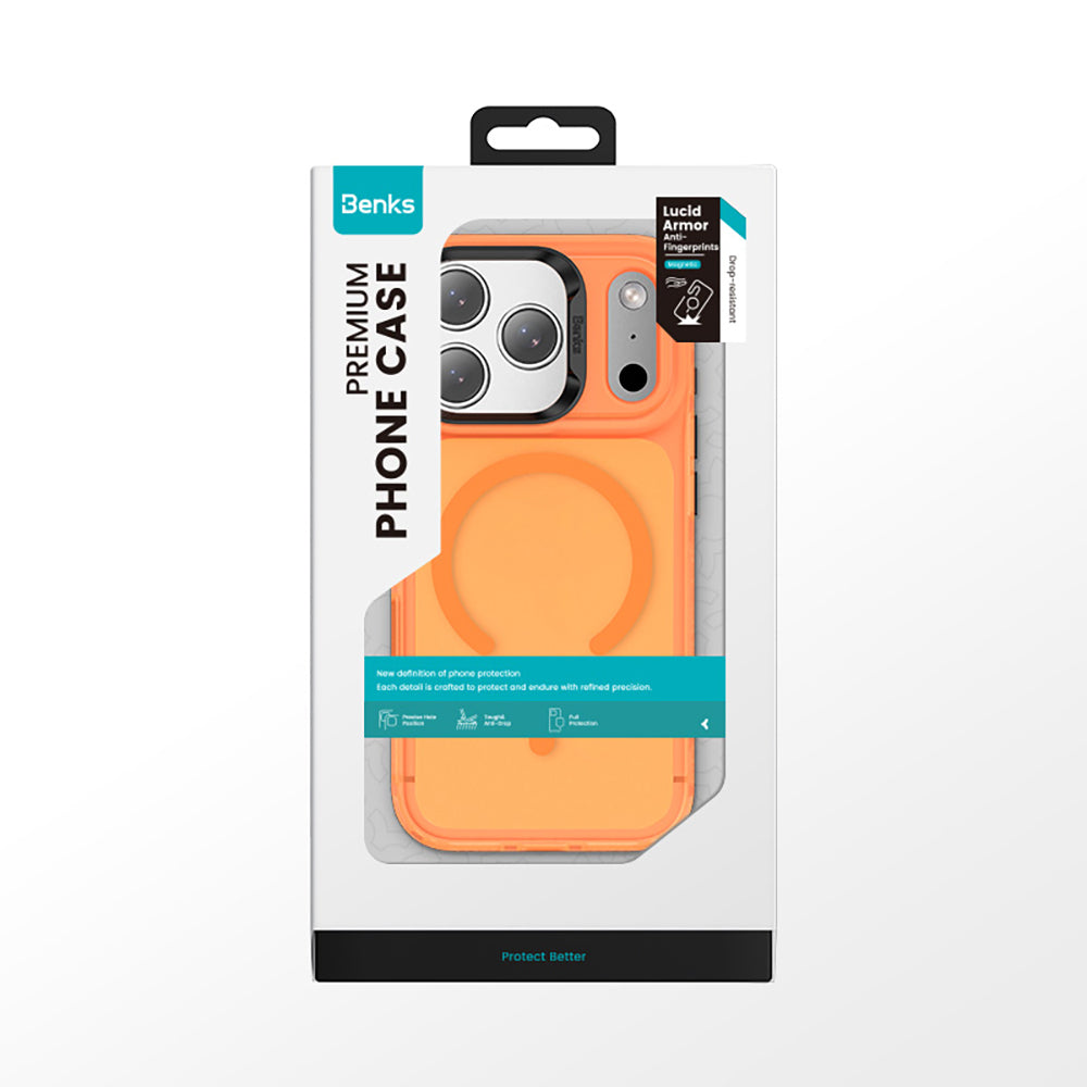 iPhone 17 Pro Kılıf M-Safe Şarj Özellikli Benks C-Magnet Lucid Armor Kapak