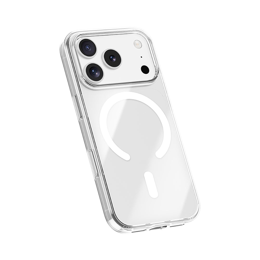 iPhone 17 Pro Kılıf M-safe Şarj Özellikli Benks Crystal Serisi Şeffaf Kapak Sararmayan Full PC