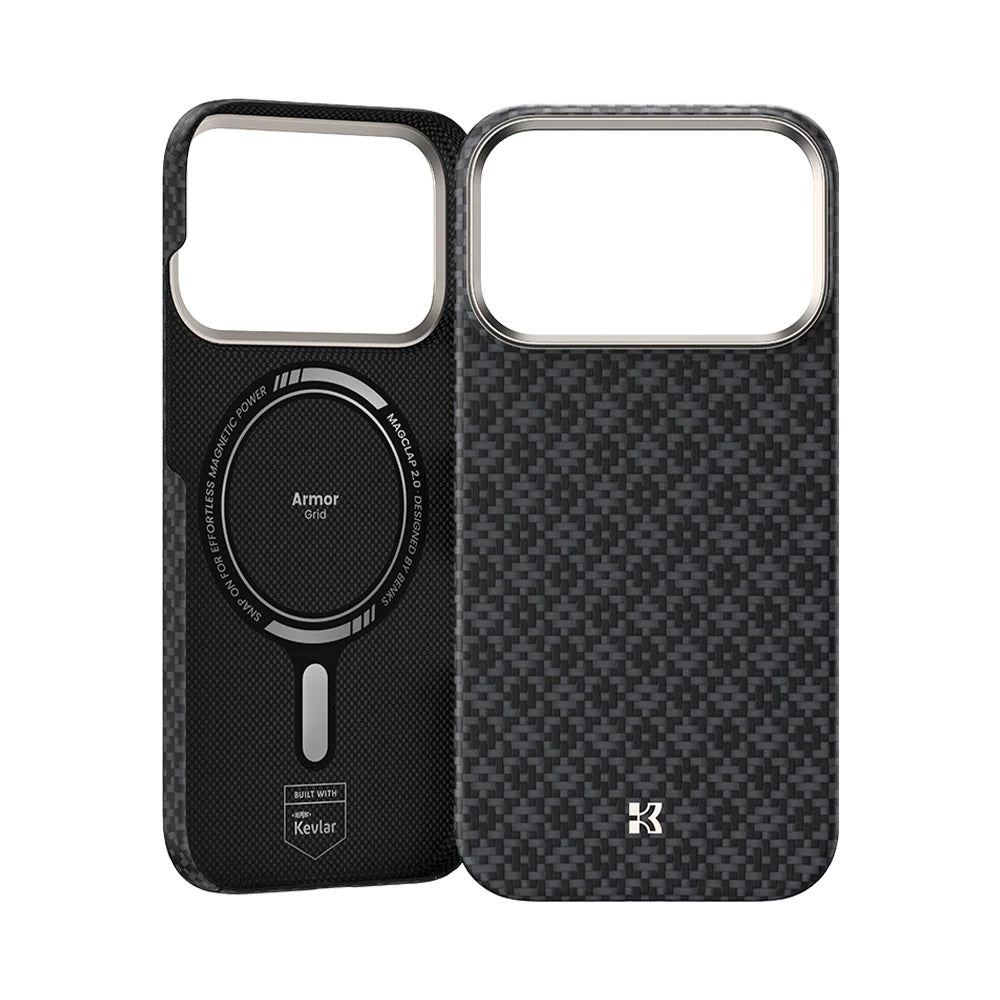 iPhone 17 Pro Max Kılıf M-Safe Şarj Özellikli Benks ArmorAir ArmorGrid Serisi Kevlar Kapak