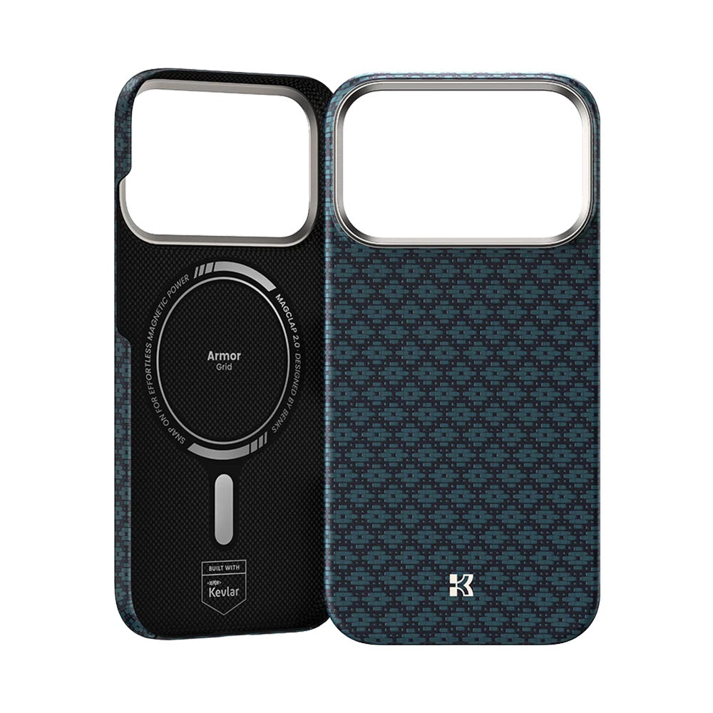 iPhone 17 Pro Max Kılıf M-Safe Şarj Özellikli Benks ArmorAir ArmorGrid Serisi Kevlar Kapak