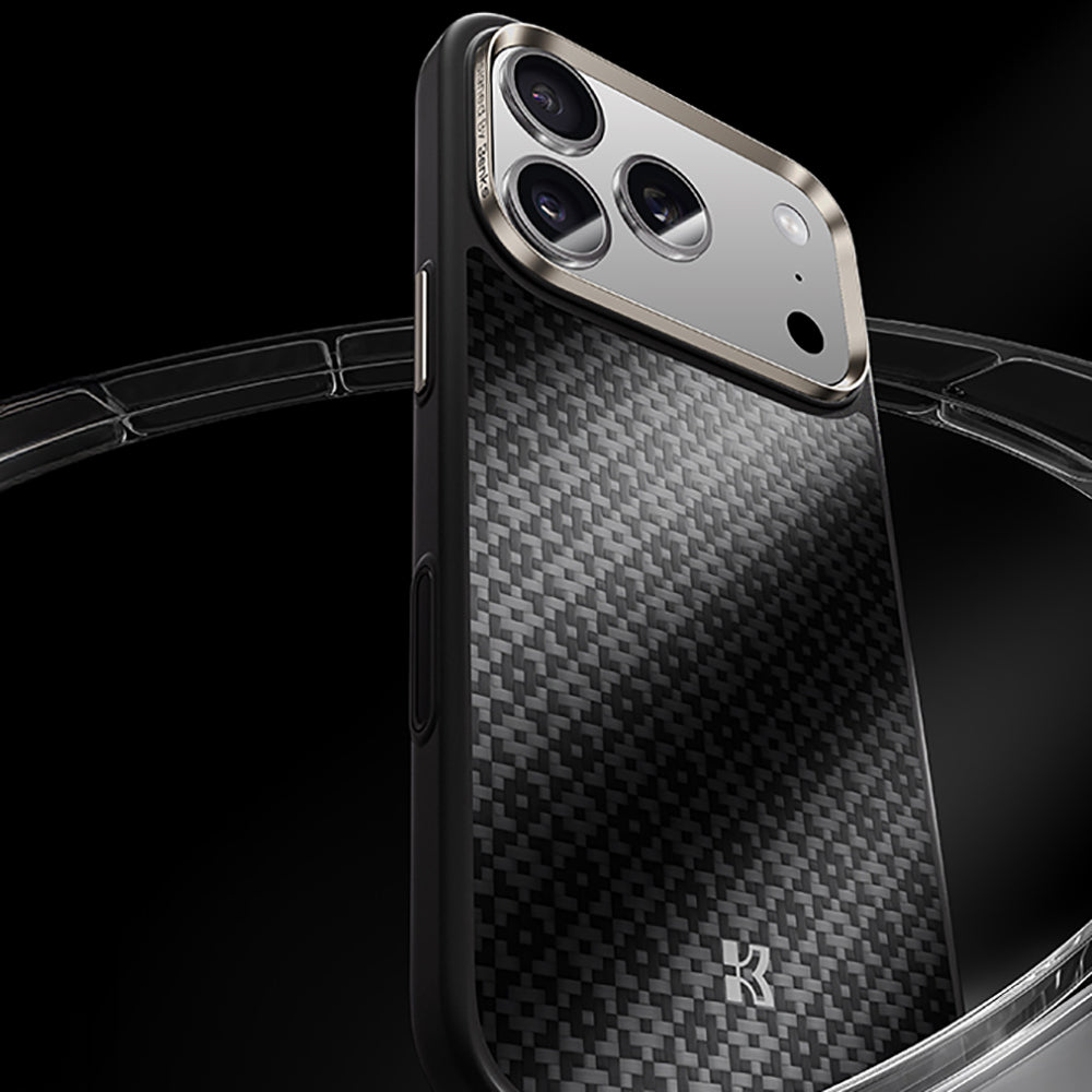 iPhone 17 Pro Max Kılıf M-Safe Şarj Özellikli Benks ArmorPro ArmorGrid Serisi Kevlar Kapak