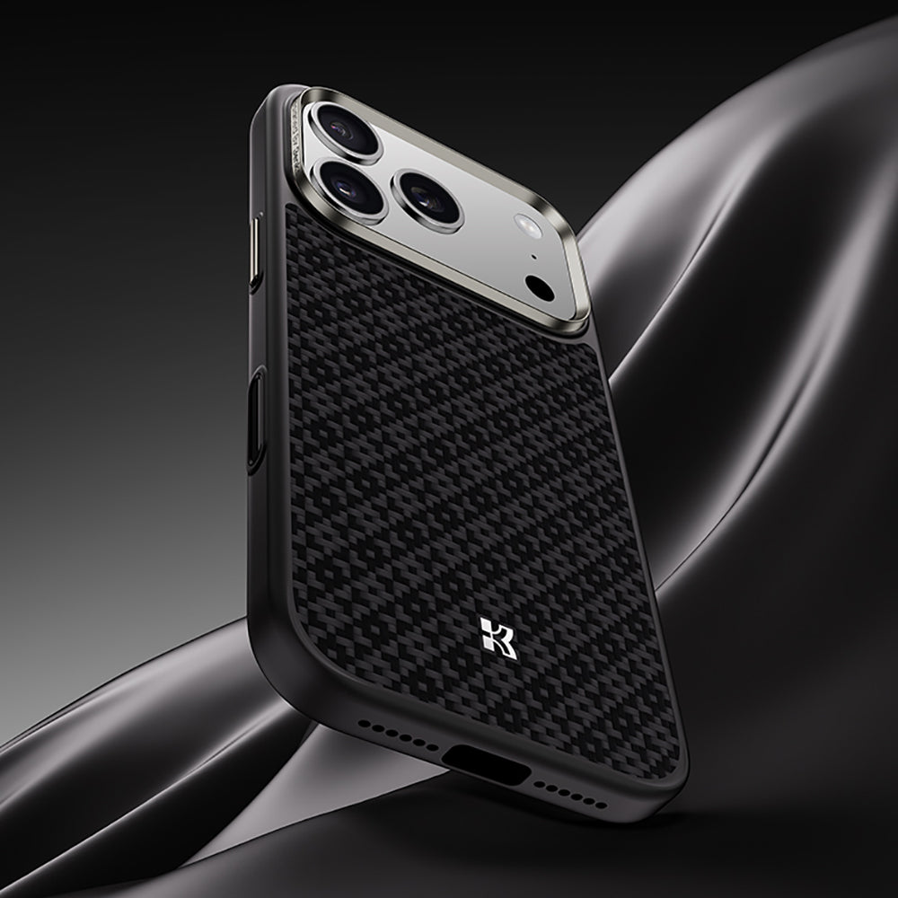 iPhone 17 Pro Max Kılıf M-Safe Şarj Özellikli Benks ArmorPro ArmorGrid Serisi Kevlar Kapak