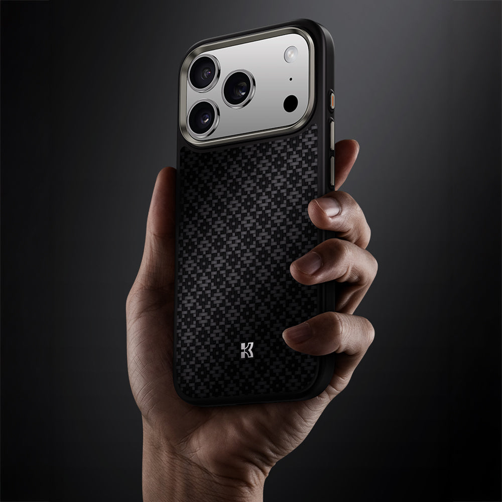 iPhone 17 Pro Max Kılıf M-Safe Şarj Özellikli Benks ArmorPro ArmorGrid Serisi Kevlar Kapak