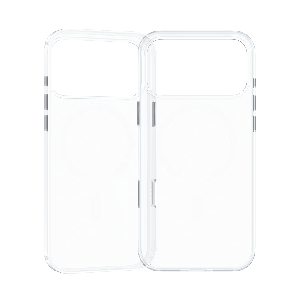 iPhone 17 Pro Max Kılıf M-safe Şarj Özellikli Benks Crystal Serisi Şeffaf Kapak Sararmayan Full PC