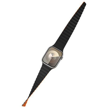 Apple Watch 7 8 9 10 - 40 41 42 mm uyumlu Benks Magnetik Tak Çıkar Silikon Çift Renkli Mıknatıslı Strap Kayış