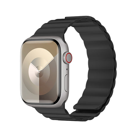 Apple Watch 7 8 9 10 - 40 41 42 mm uyumlu Benks Magnetik Tak Çıkar Silikon Çift Renkli Mıknatıslı Strap Kayış