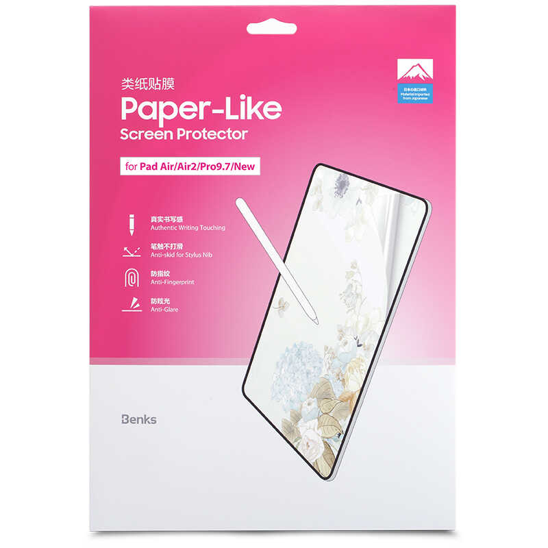 Benks iPad 9.7 2017 (5.Nesil) Paper-Like Ekran Koruyucu