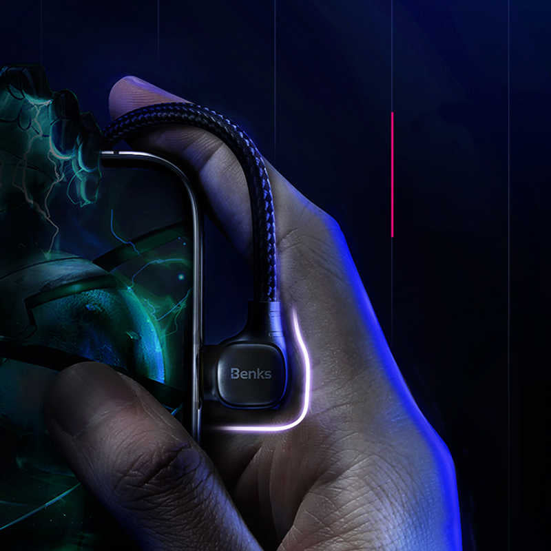 Benks M15 MFI Dual Right-Angle Fast Charging Kablo
