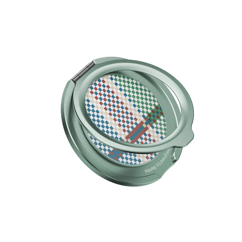 Benks MagClap Magnetik 360 Derece Dönebilen Passion Green Kevlar Desenli Parmak Ring Stand