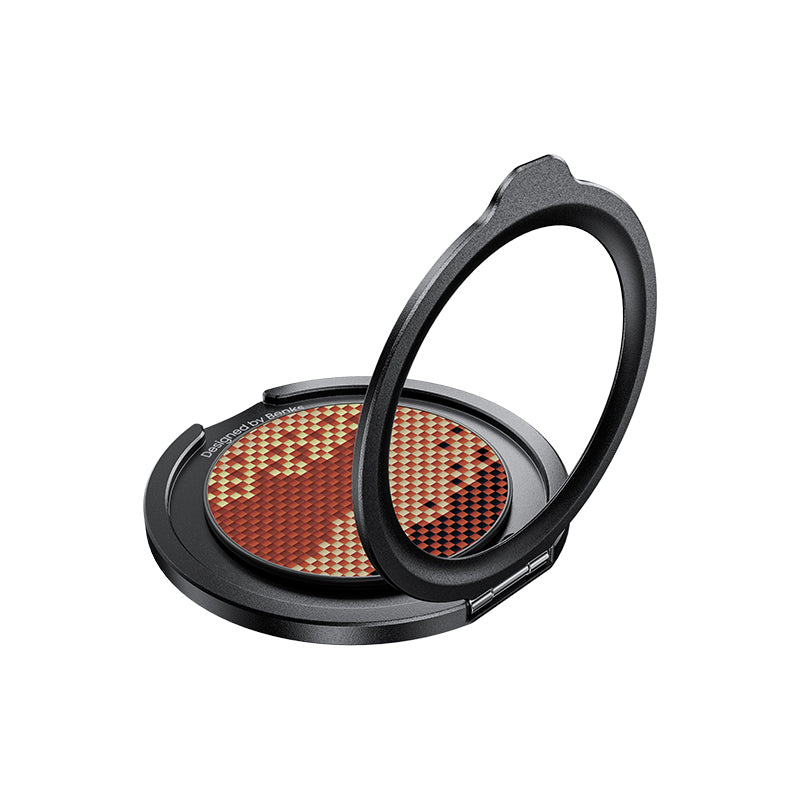 Benks MagClap Magnetik 360 Derece Dönebilen GoldenTide Kevlar Desenli Parmak Ring Stand