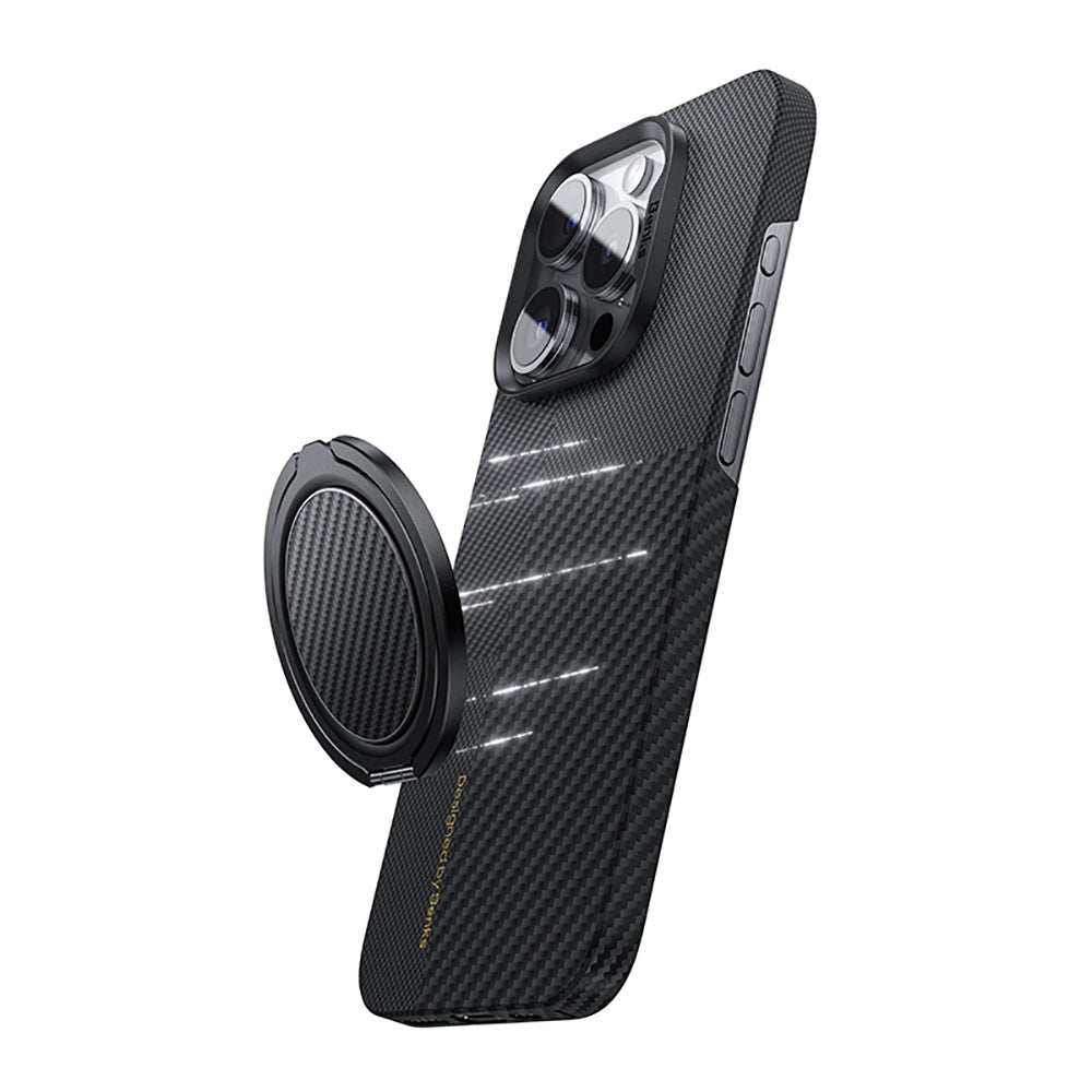 Benks MagClap Magnetik 360 Derece Dönebilen 600D Hybrid Karbon Fiber Desenli Parmak Ring Stand