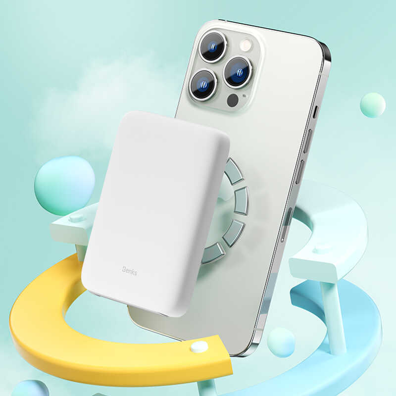 Benks MP06 15W Magsafe Powerbank 10000 Mah Magnetik İnce Tasarım