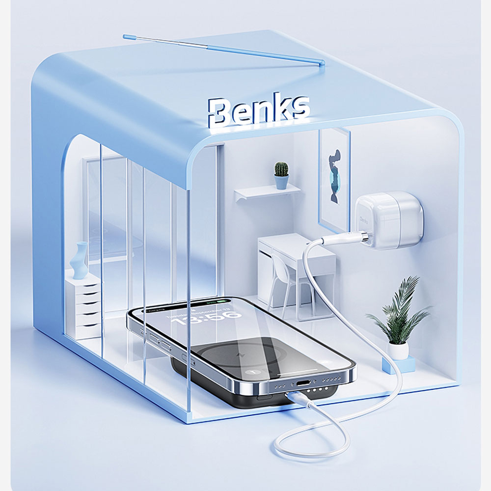 Benks MP09 Magsafe Powerbank 6000mAh Magnetik Standlı İnce Tasarımlı