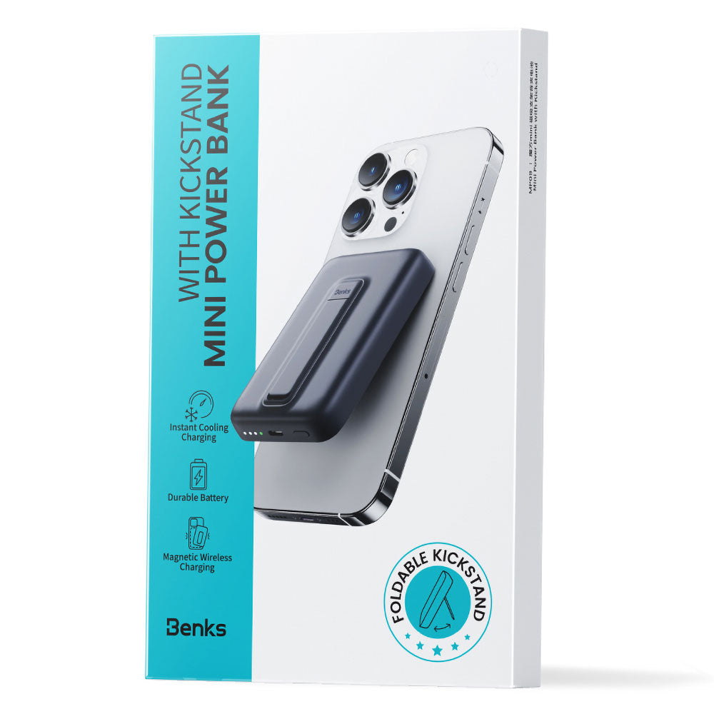 Benks MP09 Magsafe Powerbank 6000mAh Magnetik Standlı İnce Tasarımlı