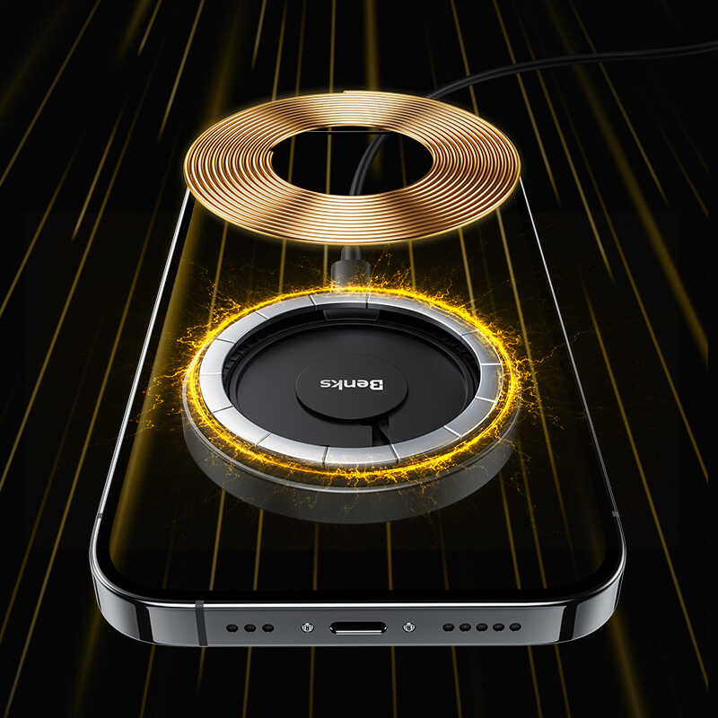 Benks W09 Şeffaf Görünümlü Magsafe Wireless Şarj Aleti