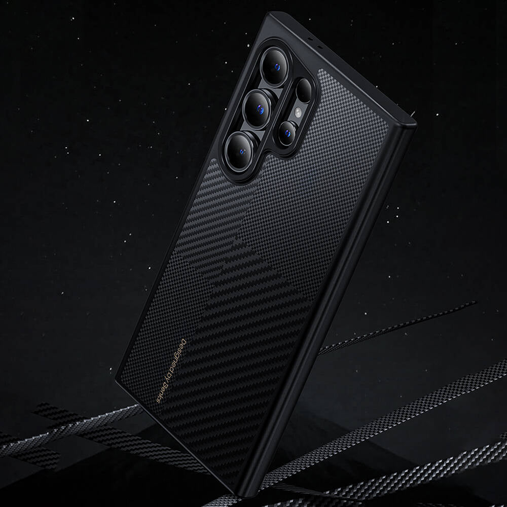 Galaxy S24 Plus Kılıf Magsafe Şarj Özellikli Karbon Fiber Benks Montage ArmorPro Kevlar Kapak