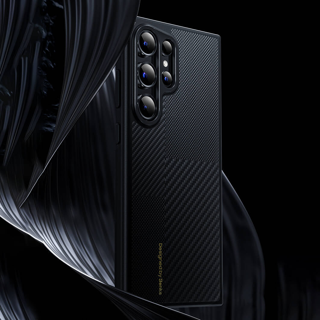Galaxy S24 Plus Kılıf Magsafe Şarj Özellikli Karbon Fiber Benks Montage ArmorPro Kevlar Kapak