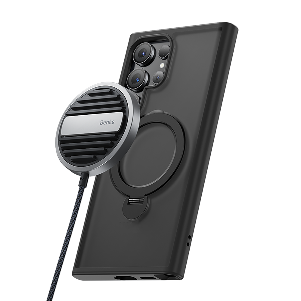 Galaxy S24 Ultra Kılıf Magsafe Şarj Özellikli Benks Standlı Mist Protective Kapak