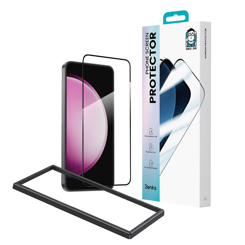 Galaxy S25 / S24 uyumlu Benks Ultra Shield 0.3mm Ekran Koruyucu + Kolay Uygulama Aparatlı